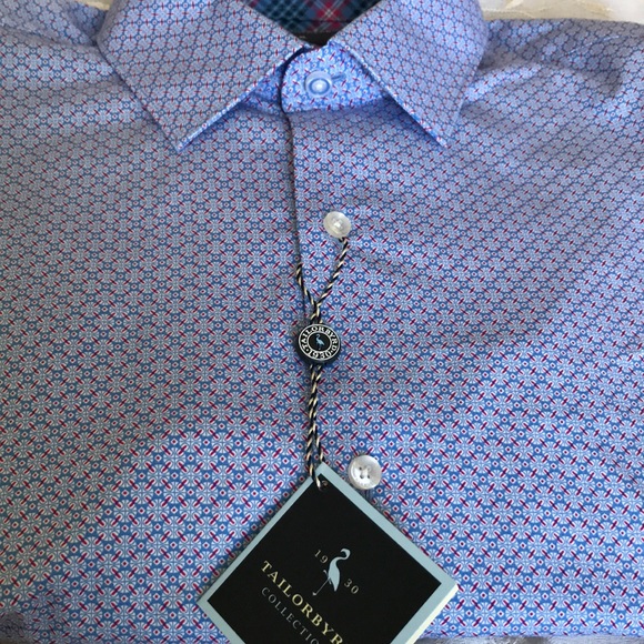 Final Markdown-TAILORBYRD COLLECTION Geometric Woven Shirt - Picture 3 of 8